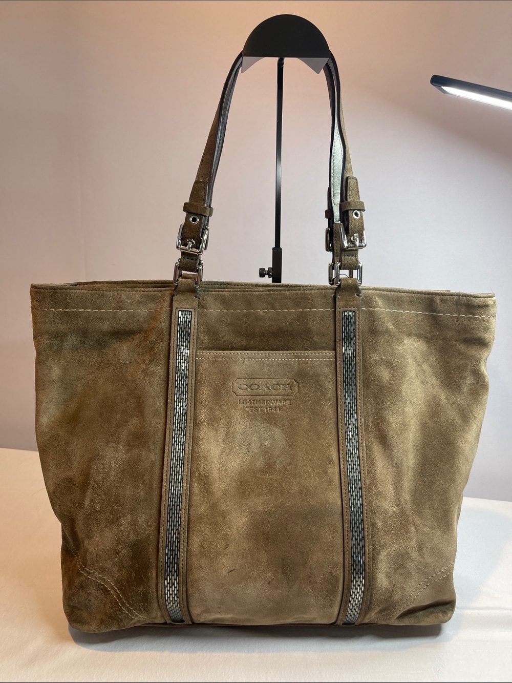 Coach G05J-8B32 Vintage Suede Brown Leatherware 1941 Y2K Shoulder Bag - Picture 1 of 10